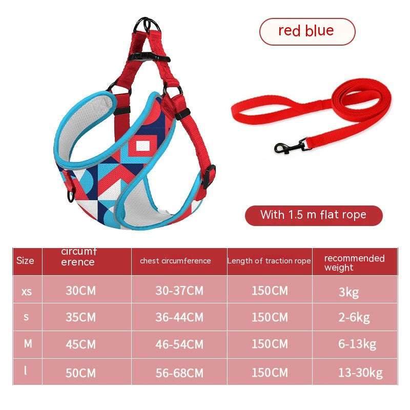 Pet Hand Holding Rope Vest-Style Dog Reflective Explosion-Proof
