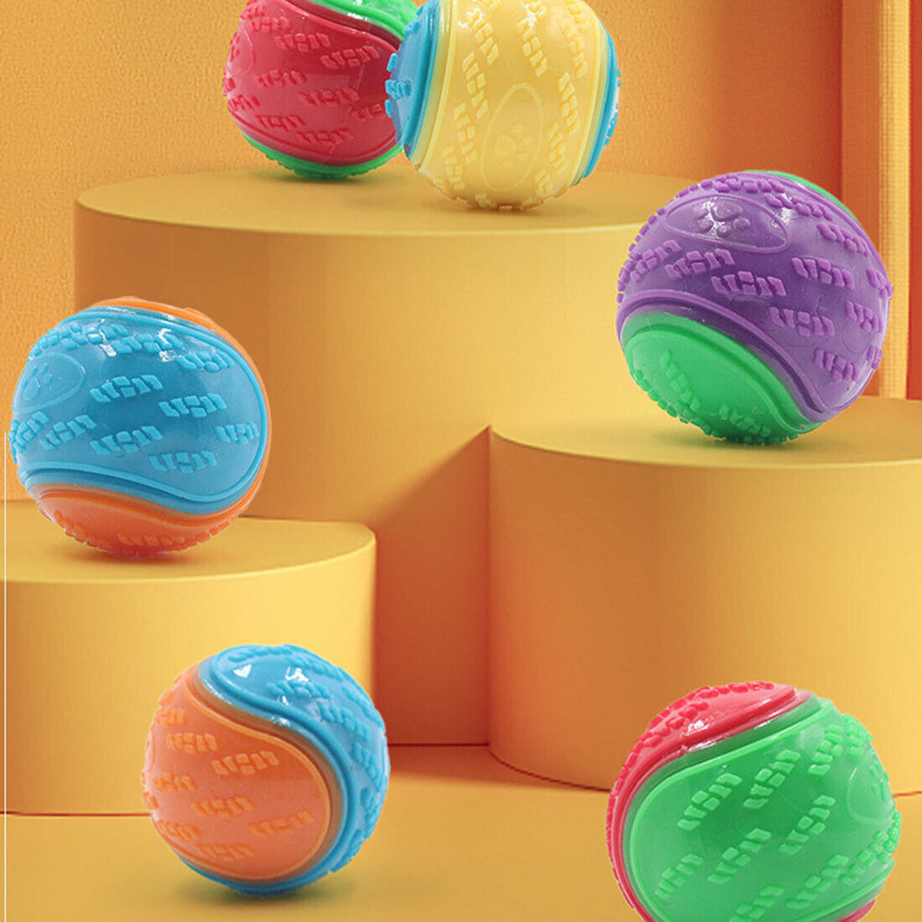 New Scooby-Doo Durable Squeaky Set Of 8 Dog Balls For Teeth Cleaning Interactive Uk